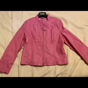 Women’s Pink Leather Jacket